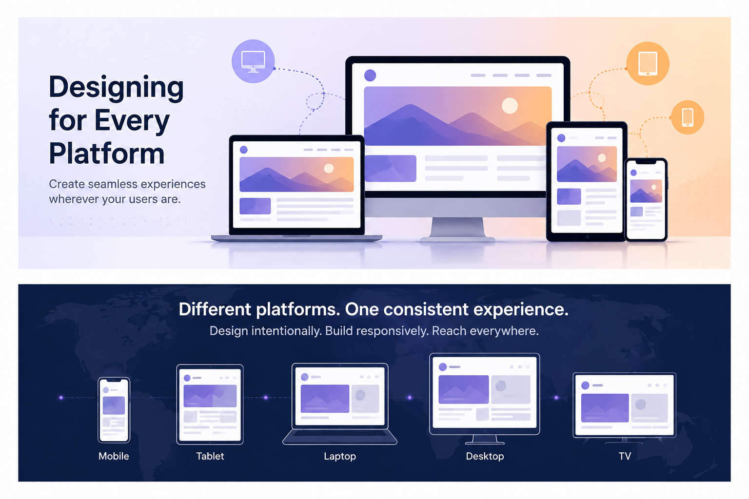 A single creative asset shown simultaneously in 9:16, 4:5, 1:1, and 16:9 formats across different platforms